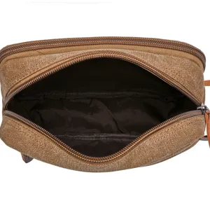 Borsa per Trucchi in Tela Portatile Borsa da Viaggio per Lavaggio Pocosta di Stoccaggio per Trucchi Multifunzionale Borsa a Mano con Cerniera per Donne e Uomini