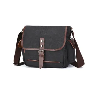 Borsa a tracolla casual in tela per uomo e donna, elegante borsa messenger giornaliera.