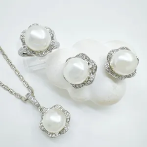 Mode Vergoldet Silber Strass Blumen Rand Schmuck Einstellungen Perle Tasse Blank Tablett Ring Ohrring Anhänger Komponente Für Damen DIY