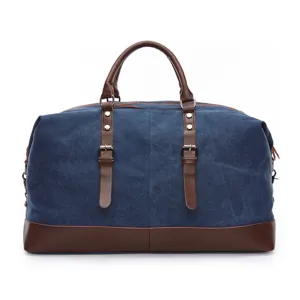 Retro Canvas Travel Bag Large Capacity Duffel Bag Casual Handbag Shoulder Luggage Bag For Outdoor Traveling Men Women