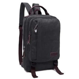 Mochila de lona clásica para hombres y mujeres, elegante bolso casual multiusos diario.