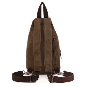 Canvas Small Backpack Sling Bag Dual-Use Casual Daypack for Men and Women Everyday Use