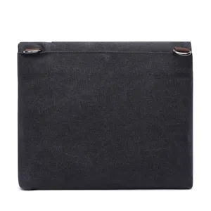 Borsa a Tracolla Retro in Tela da Uomo Casual Antifurto Borsa a Spalla Tinta Unita Vintage Messenger Bag Giornaliero