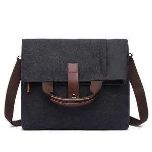 Borsa a tracolla uomo in tela casual borsa a spalla in tinta unita borsa alla moda.