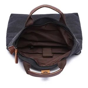 Borsa a tracolla casual da uomo in tela tinta unita elegante borsa a spalla per uso quotidiano.