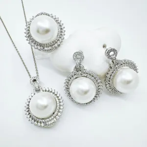 Gold Plated DIY Jewelry Making Accessories S925 Sterling Silver Post Rhinestone Empty Setting Artificial Pearl Pendant Earrings Ring For Women