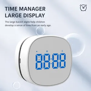 Mini Desktop Vacuum Cleaner Cordless Dust Sweeper LED Digital Alarm Clock USB Rechargeable Home Office Cleaning Tool