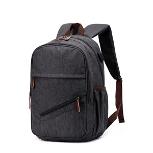 Zaino Casual Impermeabile in Tessuto Oxford con Porta di Ricarica USB Minimalista Urbano Viaggio di Affari Borsa Scolastica per Laptop