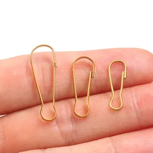 Stainless steel gourd pin detail view, smooth surface and precise size for DIY craft use.