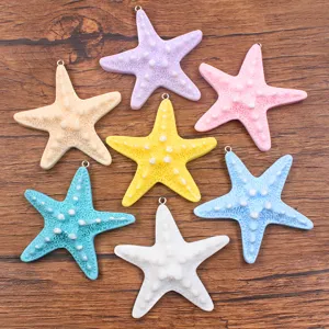 7 colori 57x60mm resina stella marina ciondoli pendenti per accessori borsa telefono fai da te