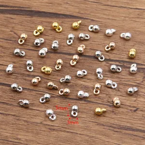 DIY Legierung Schmuck Zubehör hängende Rundperlen Charm Abstandshalter Bastelbedarf 5mm 3mm