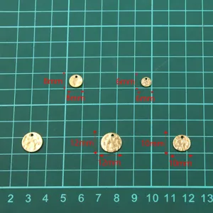 6-12mm ανοξείδωτο ατσάλι σφυρηλατημένα στρογγυλά μενταγιόν δίσκου για κοσμήματα diy