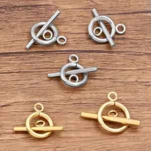 Stainless Steel Toggle Clasp Round Smooth OT Buckle For DIY Necklace Bracelet Making Findings Handmade Jewelry Accessories Gold Silver