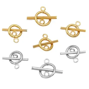 Stainless steel OT toggle clasps round smooth DIY necklace bracelet jewelry making parts