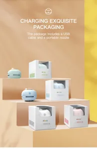 Mini desktop vacuum cleaner with charging design, portable handheld cleaner for table dust.