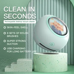 Portable Mini Desktop Vacuum Cleaner Rechargeable Handheld Dust Sweeper For Office School Home Student Table Cleaning