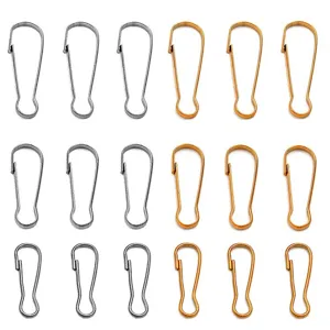 304 stainless steel gourd buckles, 2 colors DIY metal hooks and clasps for jewelry.