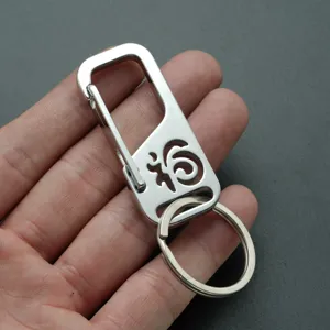Porte-clés en Acier Inoxydable 304 de Haute Qualité Anneau Porte-clés Robuste et Durable Support de Clé de Voiture Pendentif Métal Cadeau Homme