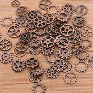 100g Mini Ingranaggi Metallo Steampunk Misure Miste Bronzo Accessori Gioielli FaiDaTe
