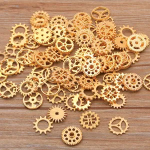 Set di ciondoli a ingranaggio steampunk in lega metallica miniatura per fai da te 100g