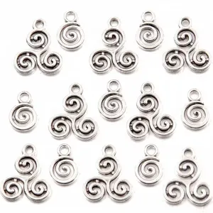 Accessori per gioielli in lega DIY ciondoli rotondi cavi bifacciali collana braccialetto