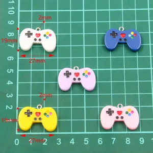 10 Pz Pendenti Controller di Gioco in Resina 19x27mm Ciondoli DIY per Collana Bracciale