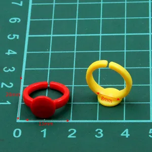 DIY Kunststoff Ring Rohlinge Zubehör bunte verstellbare Ringfassungen zum Basteln.