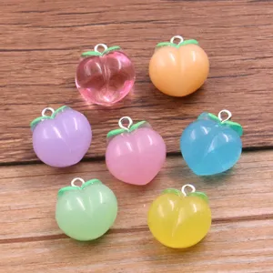 7 colors 17x20mm peach resin charms candy color DIY jewelry pendant for necklace bracelet bag