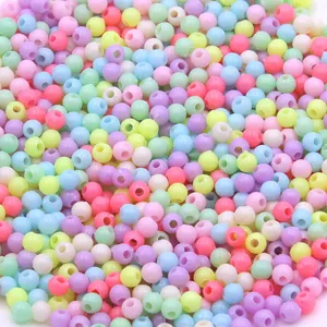 Kleurrijke pastel acryl ronde afstandssieraden kralen voor kinderen DIY sieraden maken