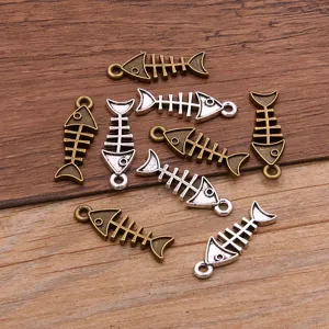 Antique Alloy Fish Bone Charms Fish Spine Skeleton Pendants For DIY Jewelry Making Necklaces Bracelets Accessories Unisex Jewelry