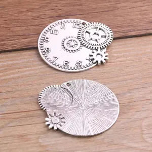 Ciondoli in metallo con ingranaggi orologio steampunk per creazione di gioielli fai da te
