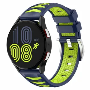 Dual color silicone watch strap with tire texture, compatible with smartwatch 20mm 22mm replacement