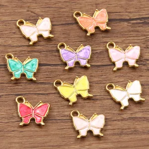 Mariposa Charms Acero Inoxidable 304 Esmalte Colgantes Para Hacer Joyas Bricolage Pulsera Collar Accesorio