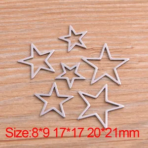 Pendentifs creux étoile en acier inoxydable accessoires de fabrication de bijoux diy