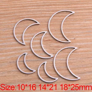 Cadres de lunette ouverts en acier inoxydable croissant pour la fabrication de bijoux DIY.
