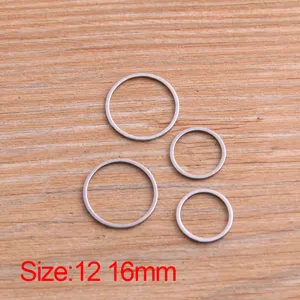 Breloques de lunette ronde en acier inoxydable pendentif ouvert bricolage résine bijoux 12mm 16mm