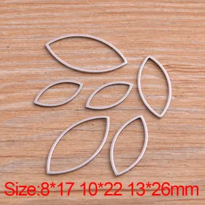 Breloques de lunette navette en acier inoxydable pour bijoux DIY, design géométrique.