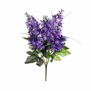 Bouquet di fiori di giacinto artificiali viola per decorazione di nozze e casa.