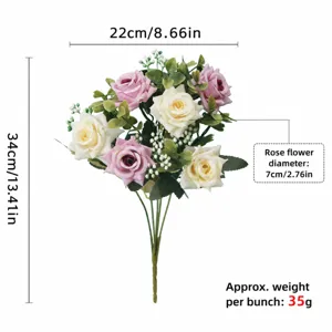 Künstlicher Rosenstrauß Simulationsblume Heimtextilien Hochzeit Party Fotografie Requisite
