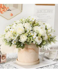 Artificial flower bouquet peony silk floral arrangement home decoration table centerpiece