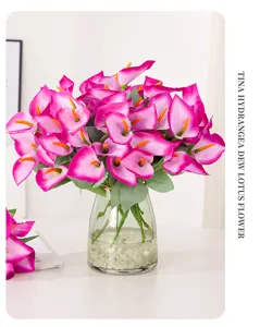 Kunstmatige Calla Lelie Boeket Roze Kunstbloem Plant Huis Decoratie Tafel Middenstuk Mooi