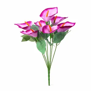 Kunstmatige calla lelie boeket zijden bloemen huisdecoratie kunstplant bloemstuk mooi