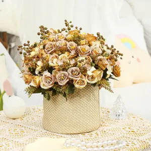 Bouquet di rose artificiali decorazione floreale casa salotto centrotavola ornamento