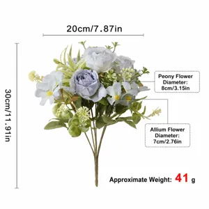 Artificial peony hydrangea flower bouquet home wedding decoration silk fake flowers decor