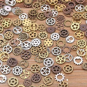 Mini ingranaggi metallici steampunk, 8-15mm ruote dentate in lega per accessori gioielli DIY