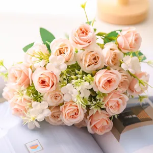 Bouquet di rose artificiali fiori finti per matrimonio decorazione domestica bella