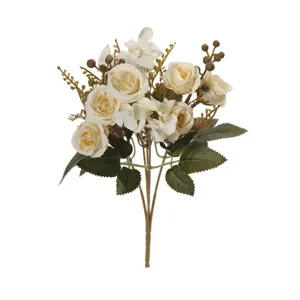 Bouquet di rose artificiali fiori finti per soggiorno decorazione casa matrimonio festa regalo