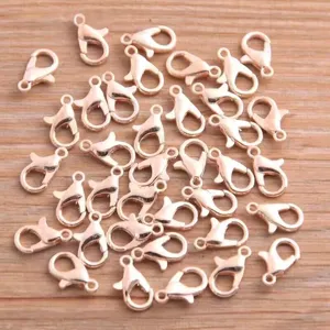 100pcs rose gold lobster clasps 8x12mm metal jewelry findings for DIY bracelets necklaces making.