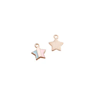 DIY legering ster bedels, KC verguld met pastel emaille, 12x14mm sieraden maken onderdelen.