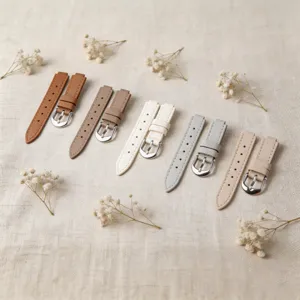 Minimalist Leather Watch Band For Smartwatch Replacement Strap Plain Wristwatch Wrist Band Daily Commute Accessories